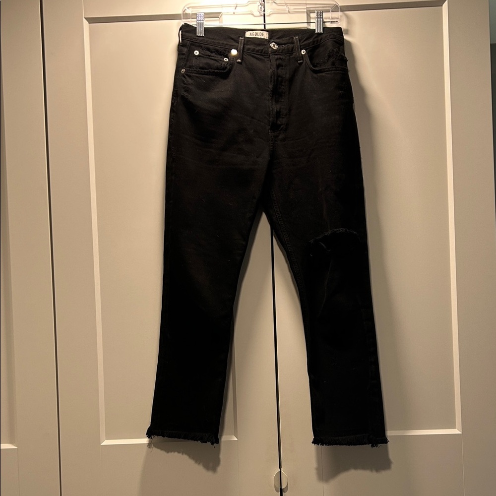 Agolde Women's Black Straight-Leg Pants